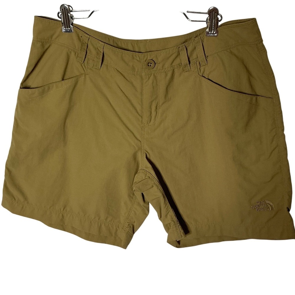 The North Face Womens Khaki Tan Hiking‎ Shorts Nylon Outdoor Size 10 Inseam 5